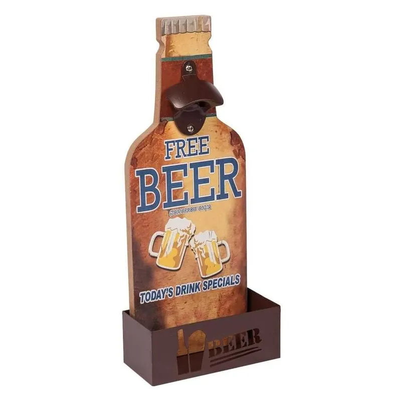 Botellero abridor de botellas 14x37 cm - Cocina