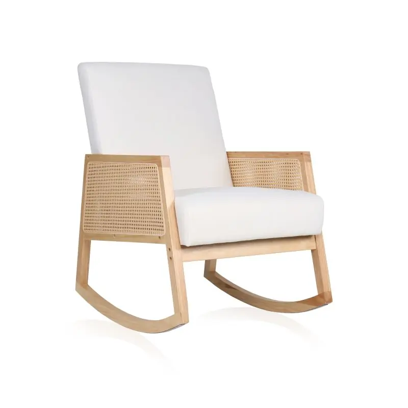 Butaca Mecedora Ember Crema - Ratán 65 x 98 x 82 cm