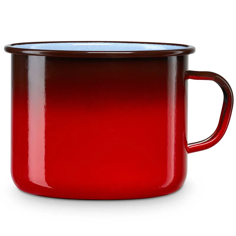 Briebe Ignea Cazo Cocina Hervir Leche Acero Esmaltado 14cm Hervidor 1,8 L, Inducción, Todo Tipo Fuego, Horno, , Rojo