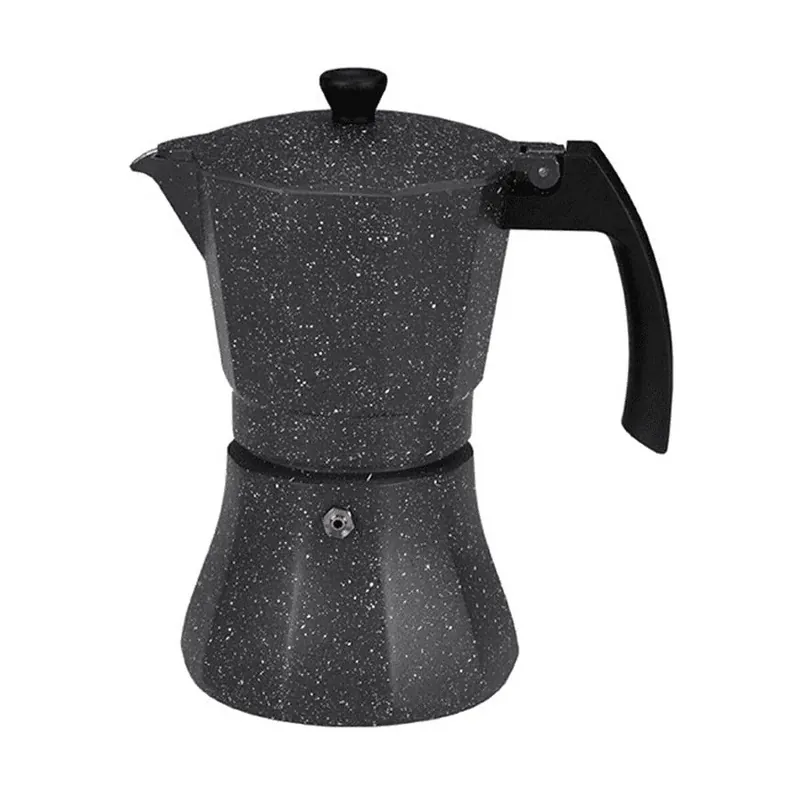 Cafetera Italiana EDM Negro Aluminio 12 Tazas Inducción - Cocina
