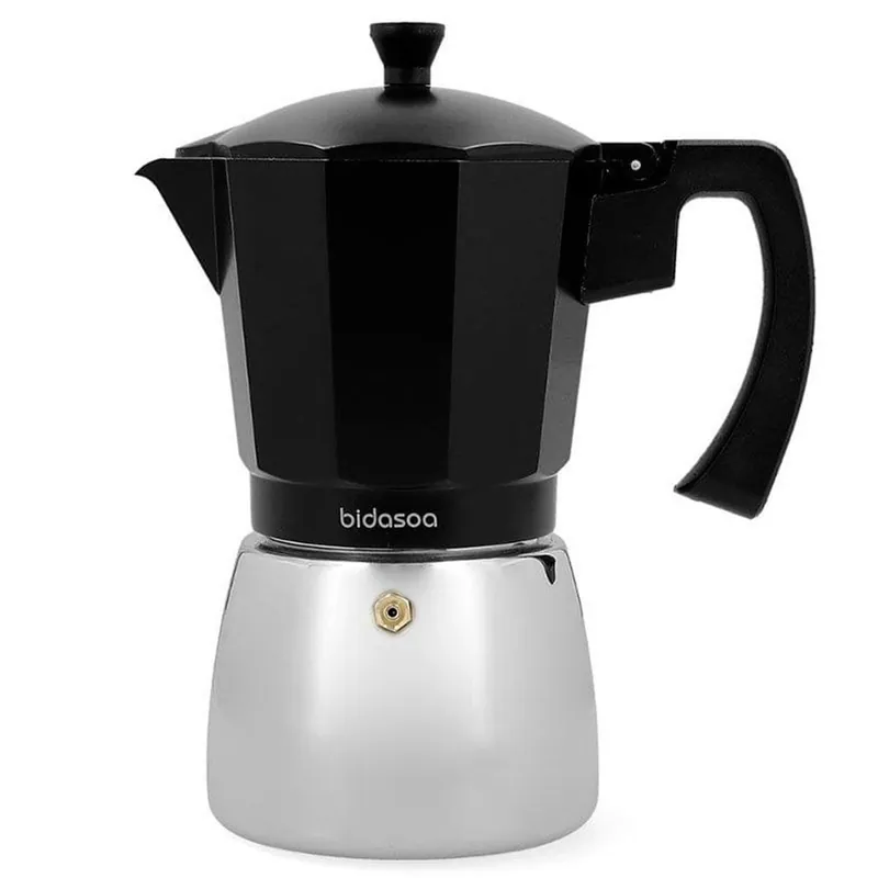 Cafetera Tribeca Bidasoa 9 tazas aluminio fundido negro/plata - Cocina