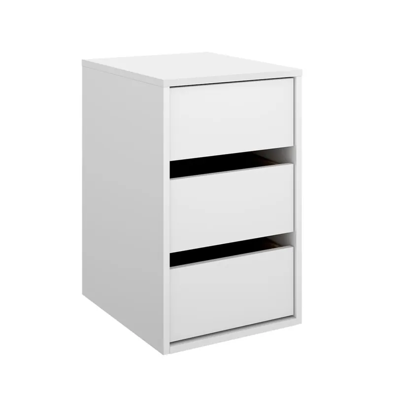 Cajonera interior 3 cajones blanco 60,5x37x40 cm - Muebles