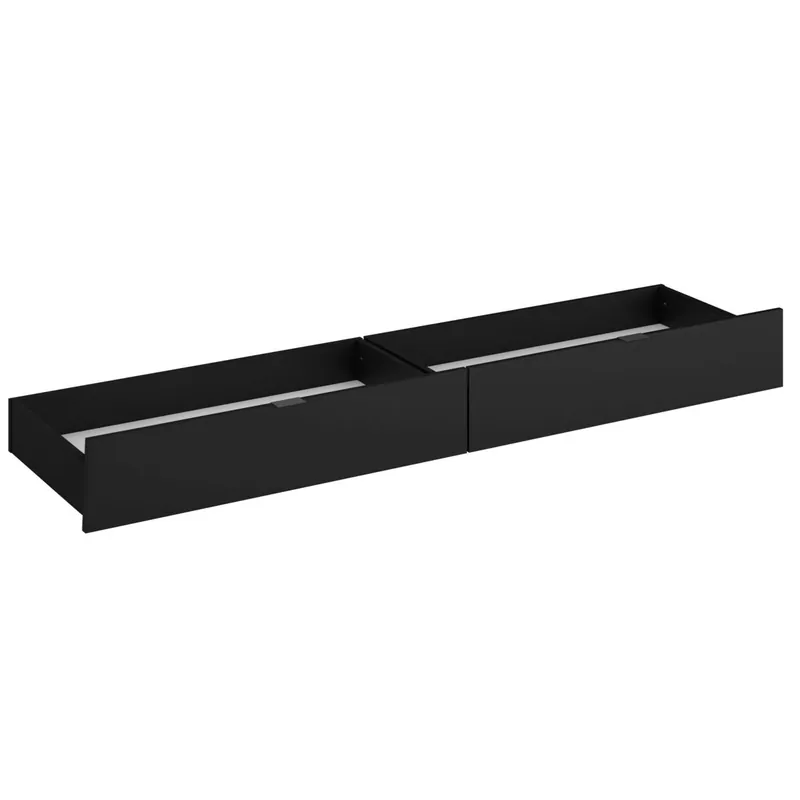 Cajones Inferiores para Cama John en color Blanco Shiny o Negro Stipple 190-200x22x50 cm