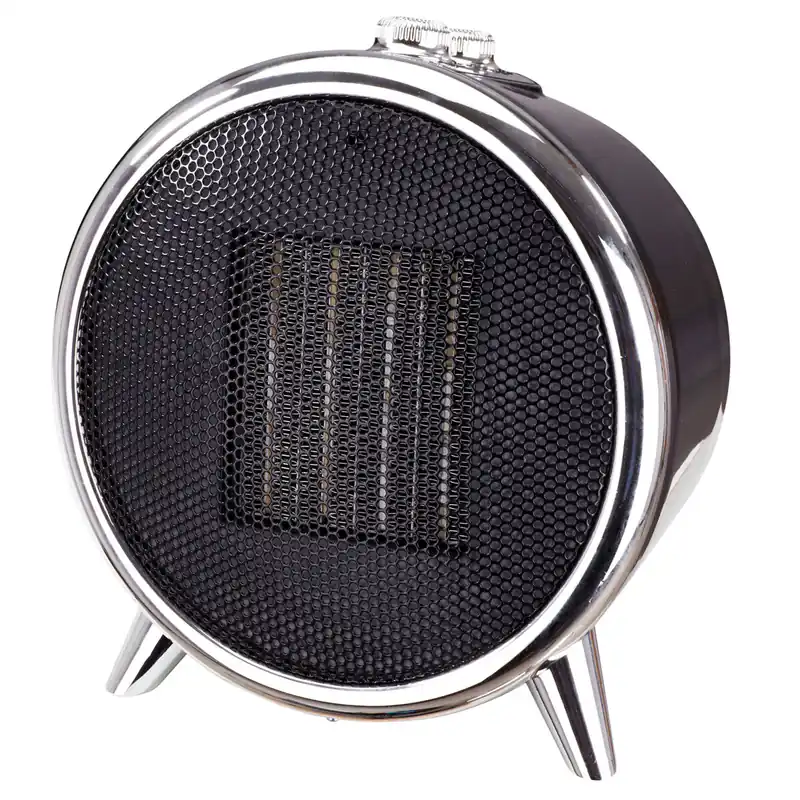 Adler AD7742 Calefactor Cerámico LED, Portátil, 2 Niveles Potencia, Termostato Automático, Diseño Moderno, 1500, Negro/Plata - Electrodomésticos