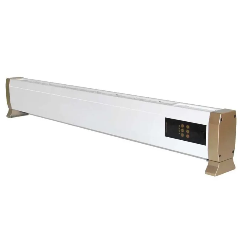 Calentador De Suelo y Zócalo De 1800w Con Mando a Distancia Incluido, También Se Puede Controlar Directamente Desde El Panel Funcionamiento Por Convección Natural De Aire Calentador Equipado Con Pies y Soportes Marco Metálico Blanco - Electrodomésticos