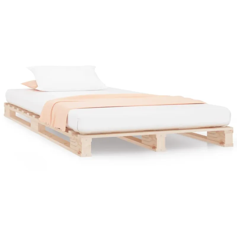 Cama de palets madera maciza pino individual 90x190 cm - Descanso