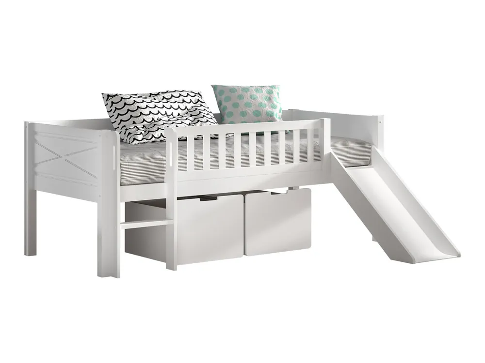 Cama alta infantil SCOTT 175x208x83 Blanco - Bebé