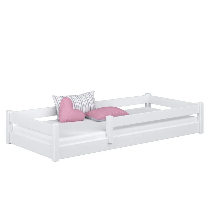 Cama baja de madera N02 blanco - Descanso