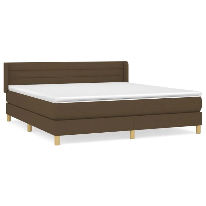 Cama box spring con colchón tela gris claro 160x200 cm Rayas horizontales - Descanso