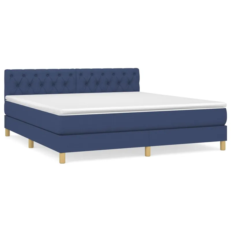 Cama box spring con colchón tela gris oscuro 160x200 cm Diseño de botones - Descanso