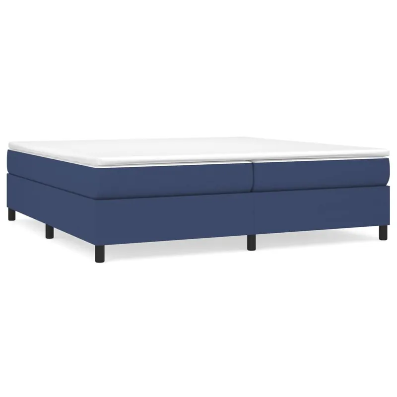 Cama box spring con colchón tela gris oscuro 200x200 cm - Descanso