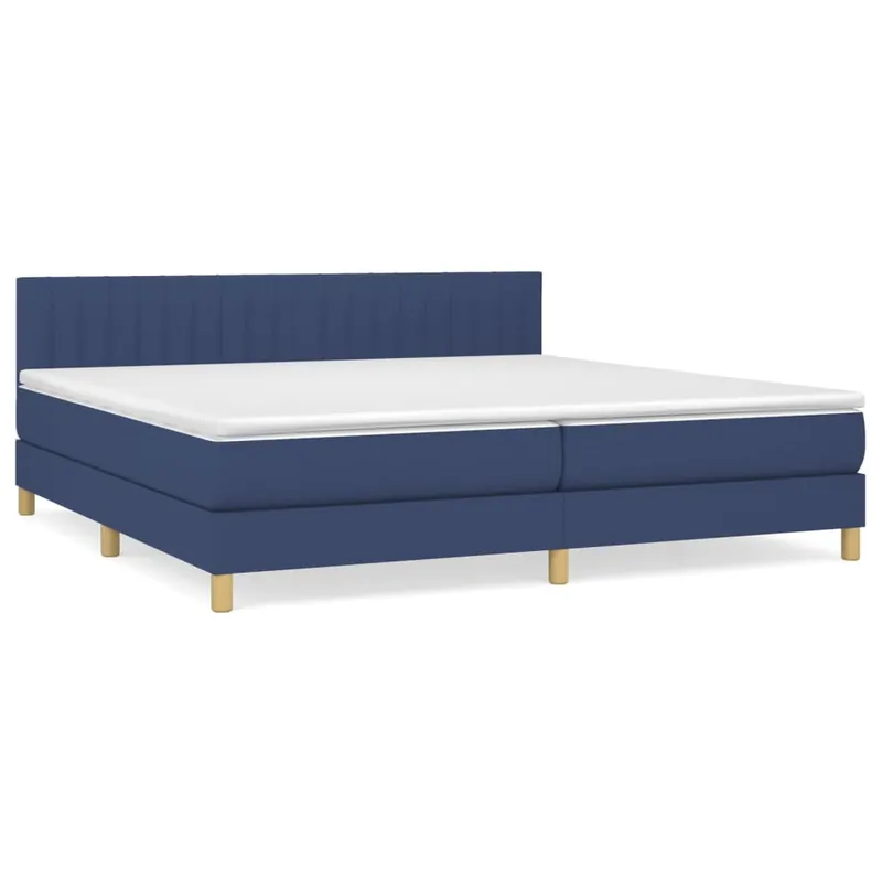 Cama box spring con colchón tela gris oscuro 200x200 cm Rayas verticales - Descanso