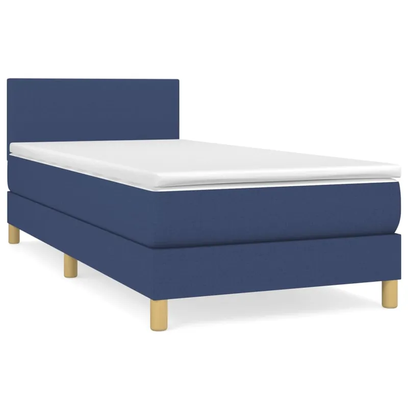 Cama box spring con colchón tela negro 80x200 cm Diseño plano - Descanso