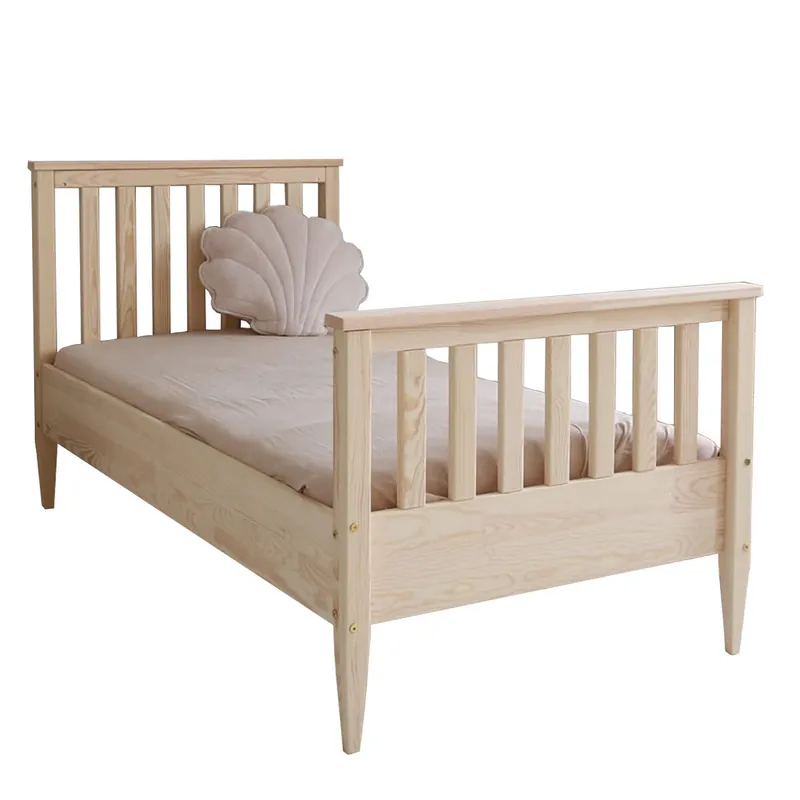 Cama 90x190 con somier y patas de 19 cm Joséphine Madera - Descanso