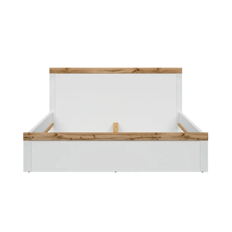 Cama 180x200 Hella Blanco y Madera - Descanso