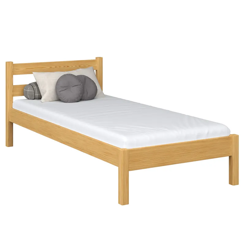 Cama individual de madera N01 pino natural - Descanso