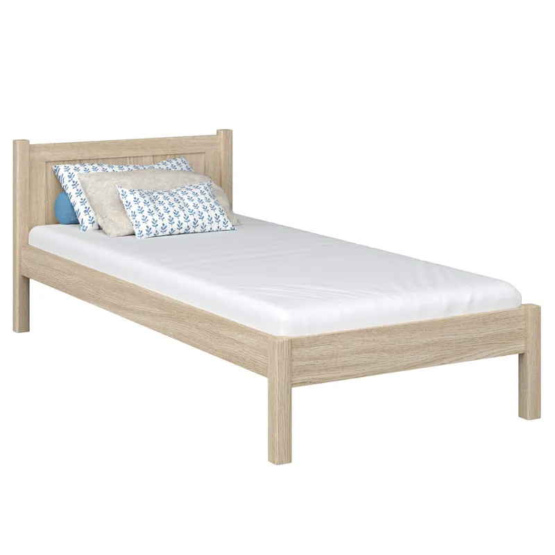 Cama individual de roble N02 roble blanqueado - Descanso