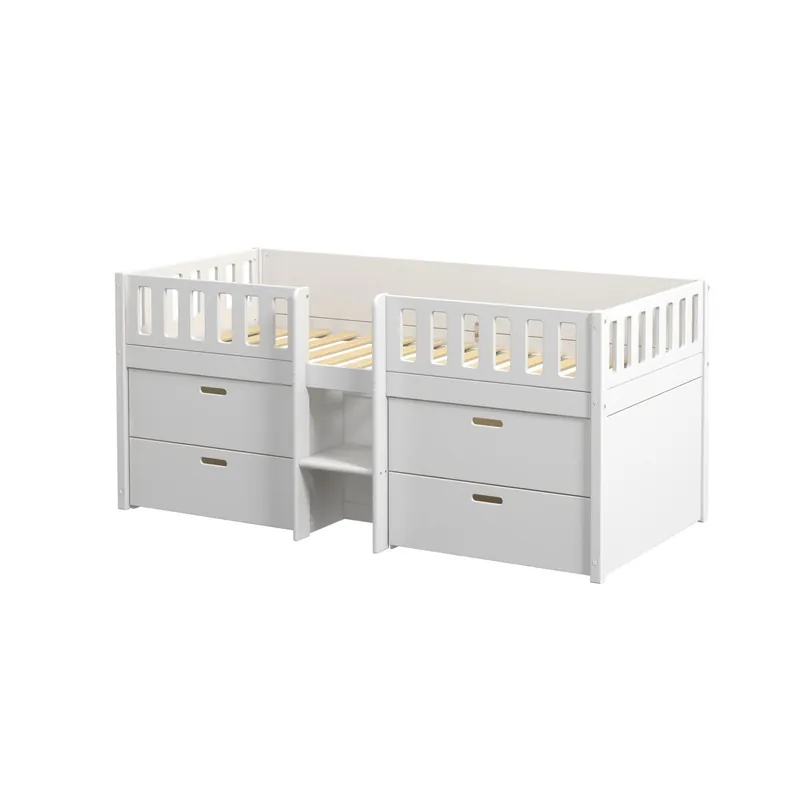 Cama individual infantil VIGGO 205x102x92 Blanco - Descanso