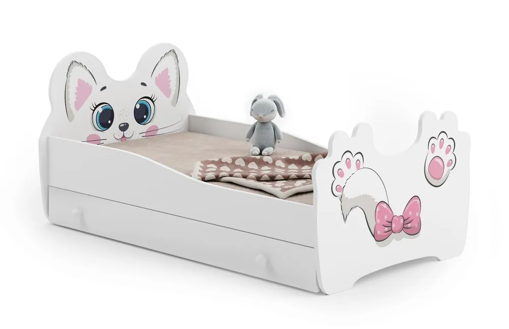 Cama Infantil ANIMALS KSB001 90x164x70 Blanco - Descanso