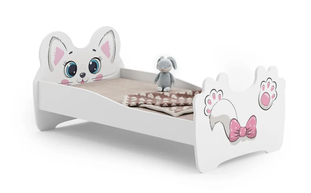 Cama Infantil ANIMALS KSB001 90x164x70 Blanco - Descanso