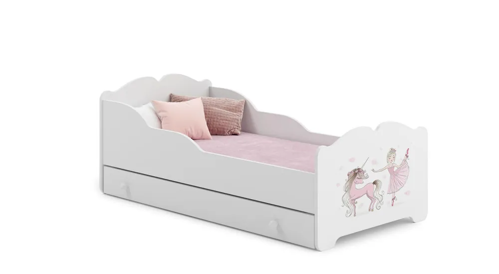 Cama Infantil ANNA KSB001 85x164x63 Blanco - Descanso