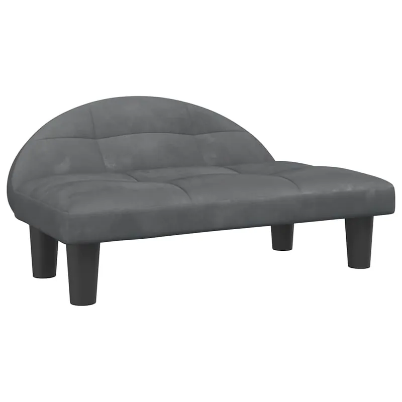 vidaXL Cama para perros de terciopelo gris oscuro 70x52x30 cm - Jardín