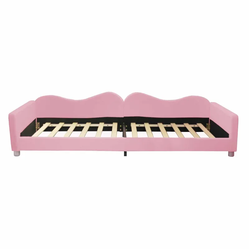 Sofá cama de 90x200 cm en tejido de rizo francés - con somier - Blanco