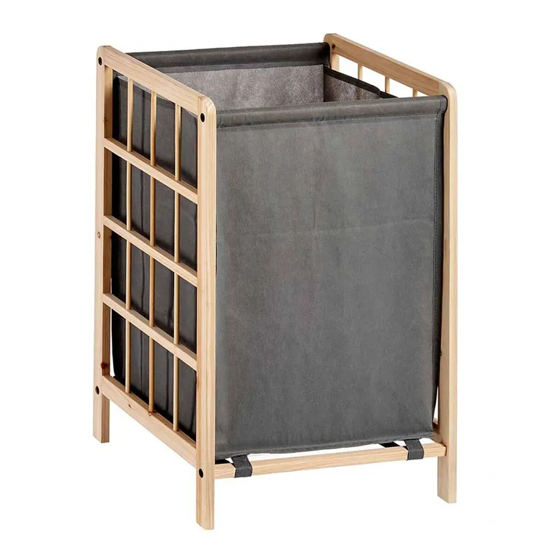 Cesto ropero gris colección KIPIT 39x33 cm - Baño