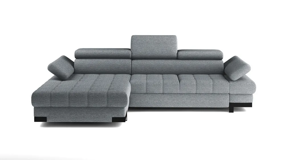 Chaise longue con cama SELVA izquierda 4 plazas azul - Sofás sillones puffs