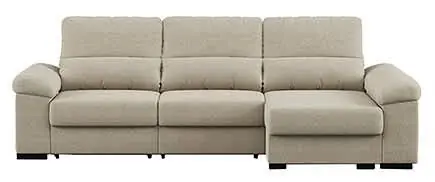 Chaise longue reversible con cama ROBERT color beige - Sofás sillones puffs