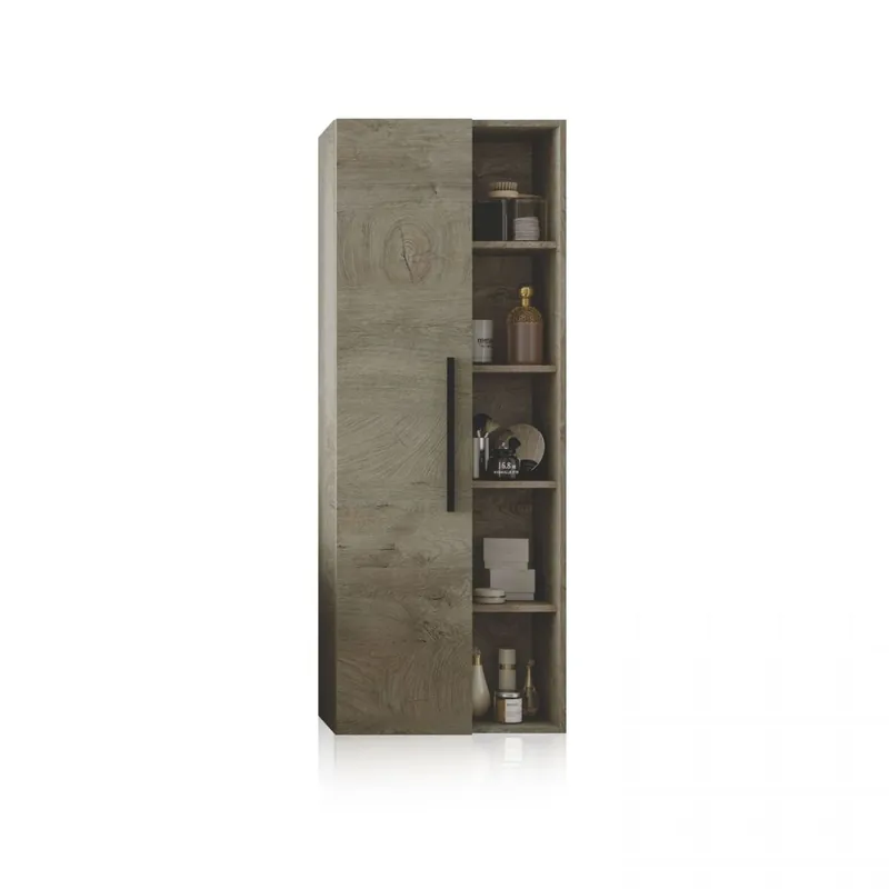 Columna de baño con estantería integrada en roble alaska 135x51 cm Sense Roble Alaska 51 x 135 x 25 cm