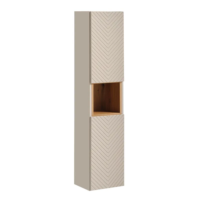 Columna de pared 2 puertas 1 compartimiento Manoa Cachemira y madera - Baño